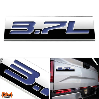 3D Polished Metal Blue Decal Emblem for Ford/Infiniti/Lincoln/Nissan (3.7L)