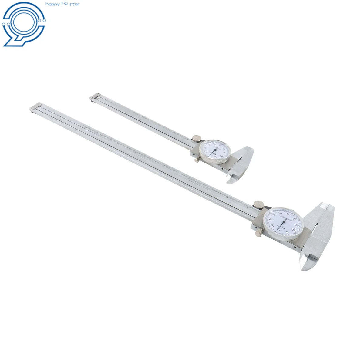 Set of 2 Stainless Steel Dial Calipers 6" & 12" .001"