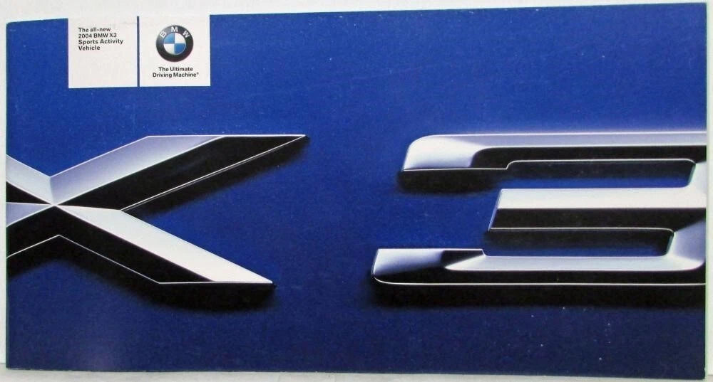Sales Brochure for BMW X3 Sports Activity Vehicle (2004)