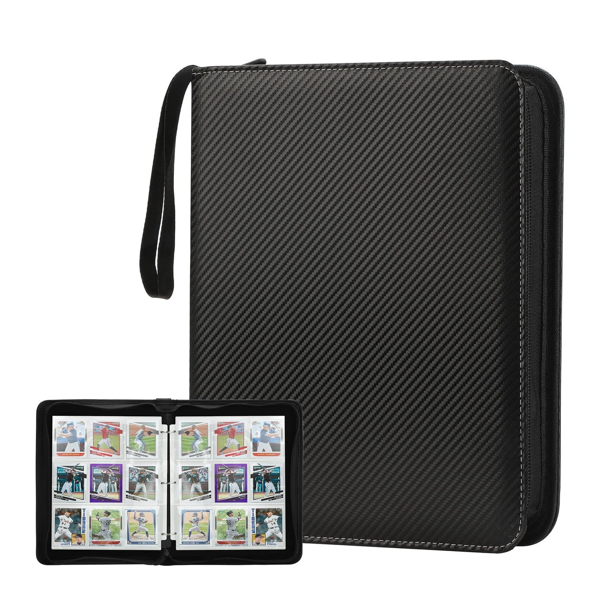Trading Card Binder for Carbon Fiber Black (13.1 x 10.4 x 13 inches)