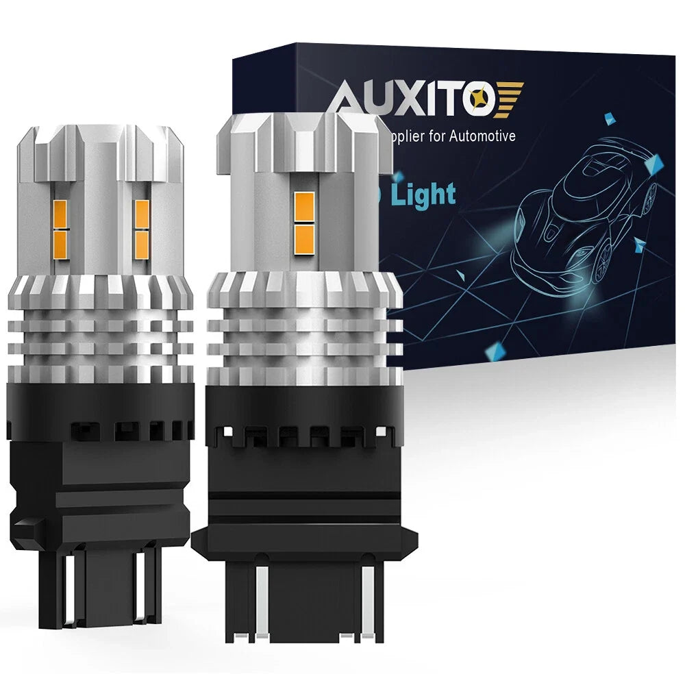 2X AUXITO 3157 3156 Amber LED Turn Signal Parking Light Bulb
