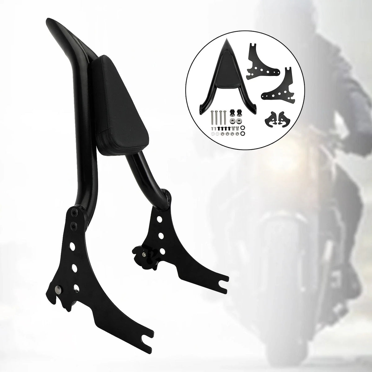 Passenger Backrest for Sportster XL883 C/R XL1200R XLH883 XLH1200 (2004–2020)