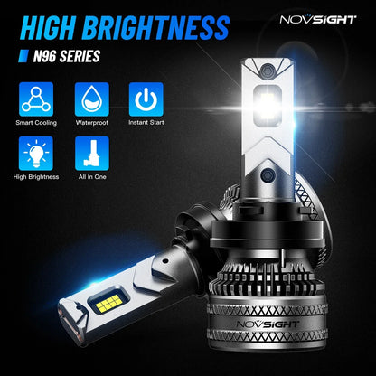 H11 LED Headlight Bulbs for NOVSIGHT (6500K, 40000LM, 200W)