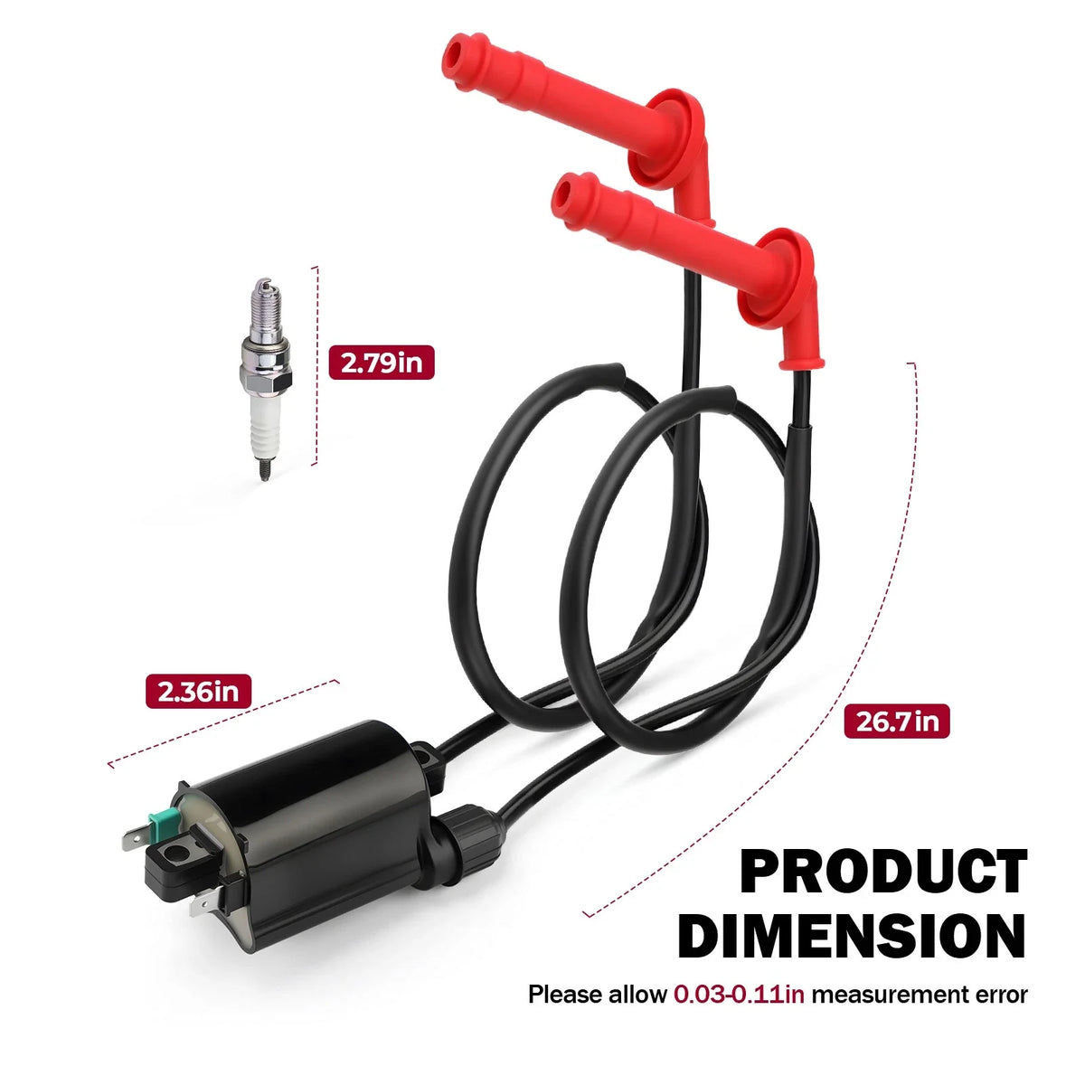 2X Ignition Coil & Spark Plug for Honda CBR600F2 (1991–1994) CBR600F3 (1995–1998)