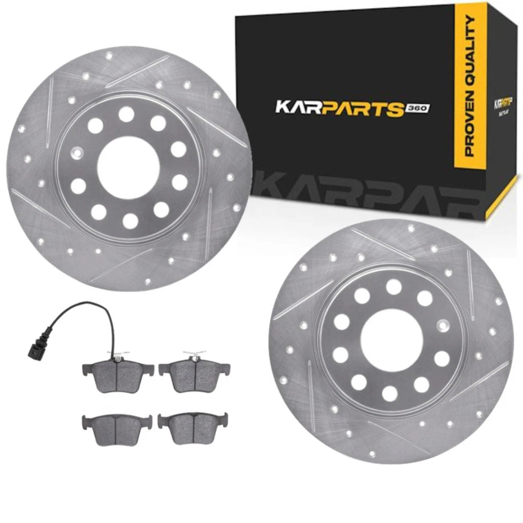 Rotor Set for Seat Ateca (2017–2018) ALX-PAU-DF-7612-74040-CLA2, Drilled & Slotted