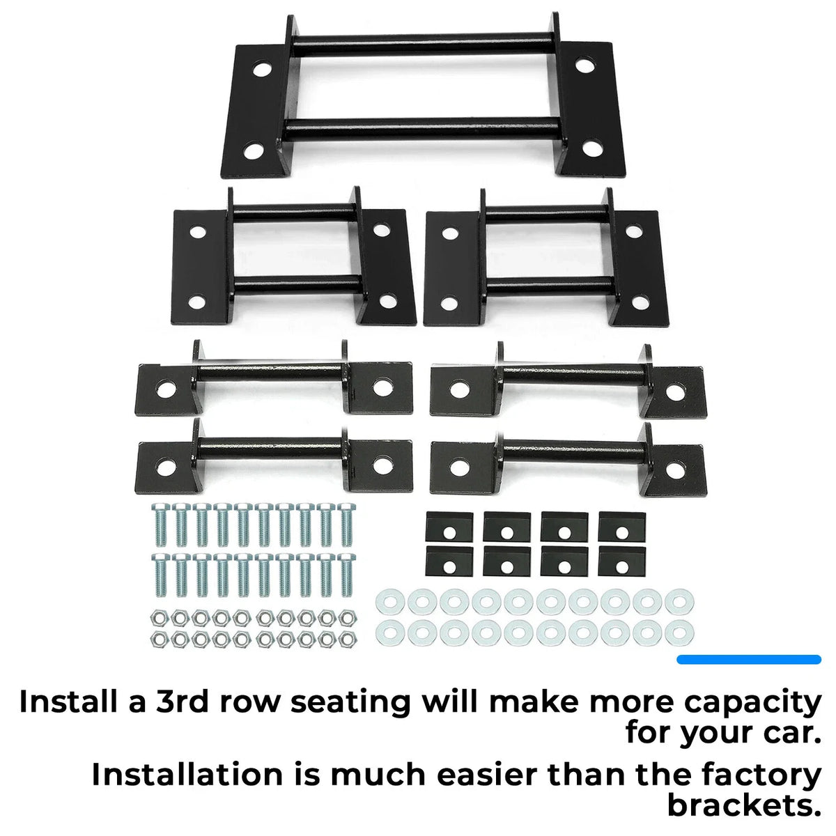 3rd Row Seat Brackets Kit w/ Striker & Bolts for Chevrolet Tahoe Yukon (2000–2014)