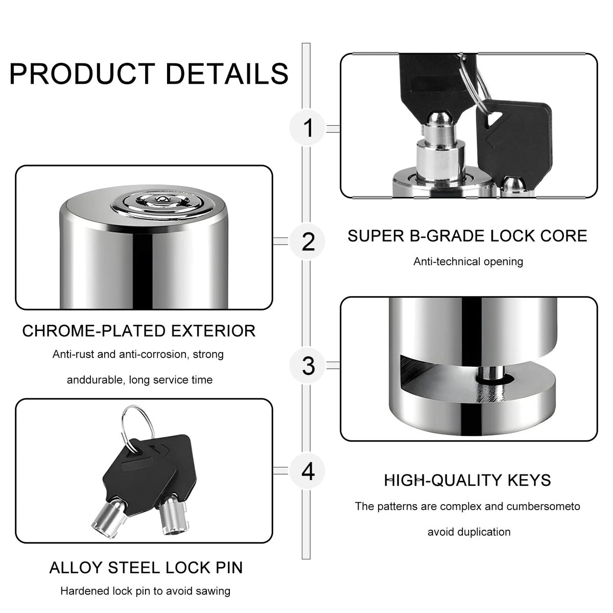 Motorcycle Disc Brake Lock for JNXIJ (Anti-Theft Mini Motorbike)