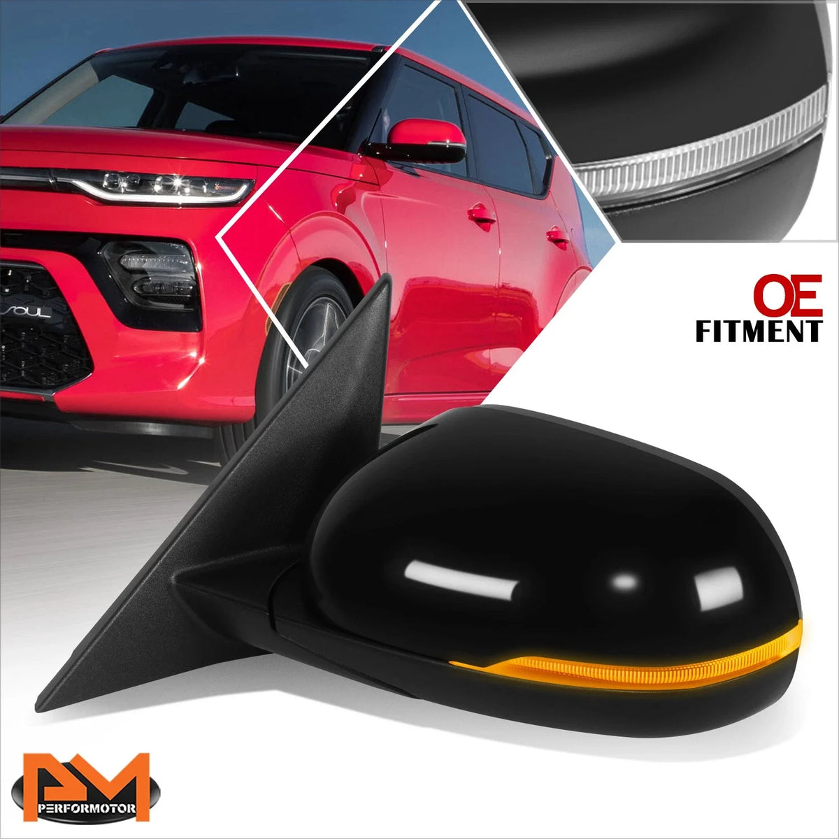 Power Heated Turn Signal Side Mirror for Kia Soul (2020–2022)