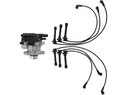 Set of 4 Ignition Distributor & Spark Plug Wires for Chrysler Sebring (84396DKBM)