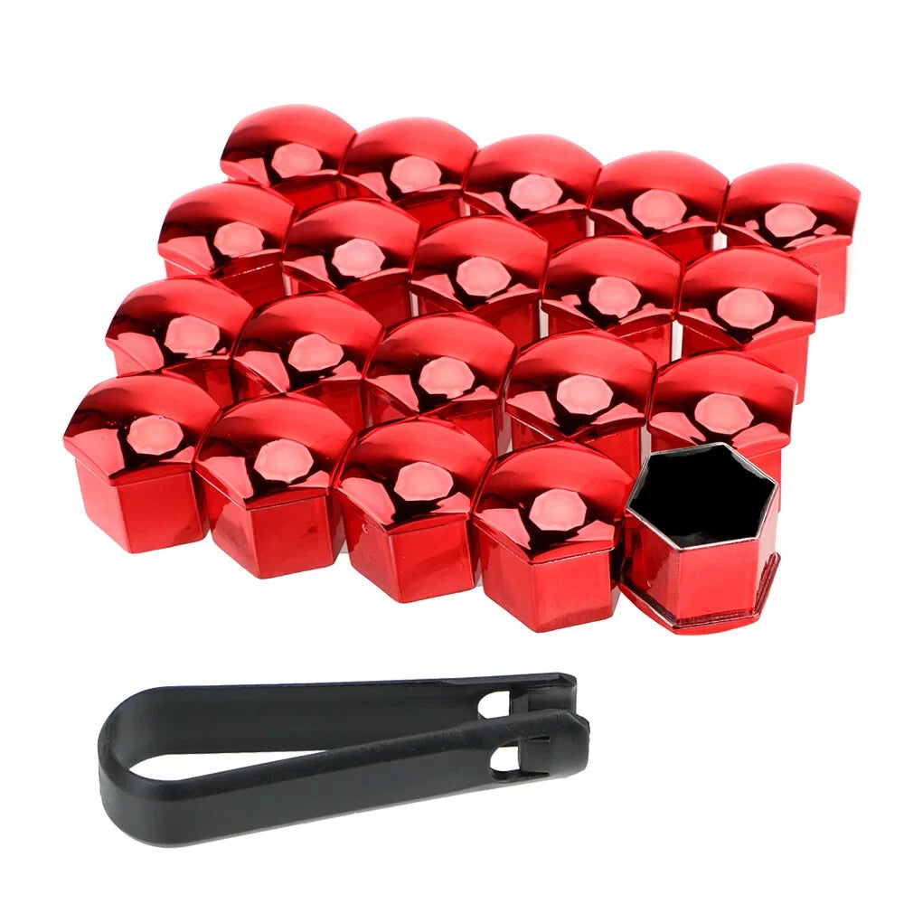 Red Wheel Nut Bolt Covers for Fiat Croma (2005–2011)