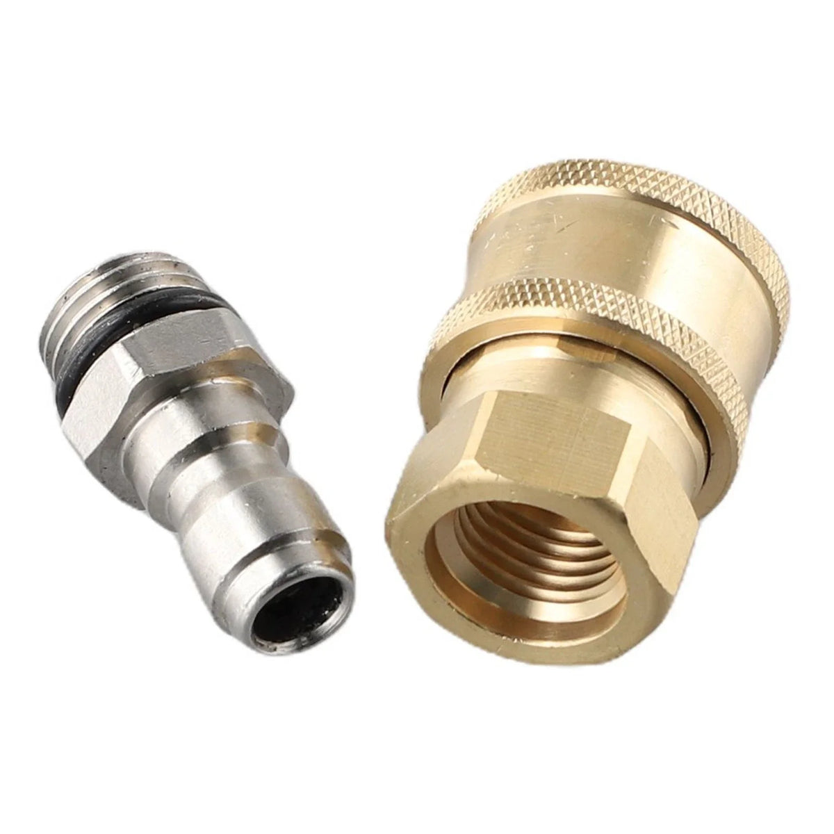 Pair Quick Release Connector Brass Tube Fitting for Pressure Washer (M22/14)