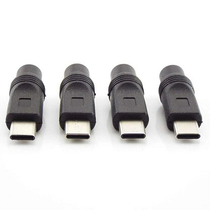 20Pcs Type-C USB Male to DC 5.5x2.1mm Female Jack Connector