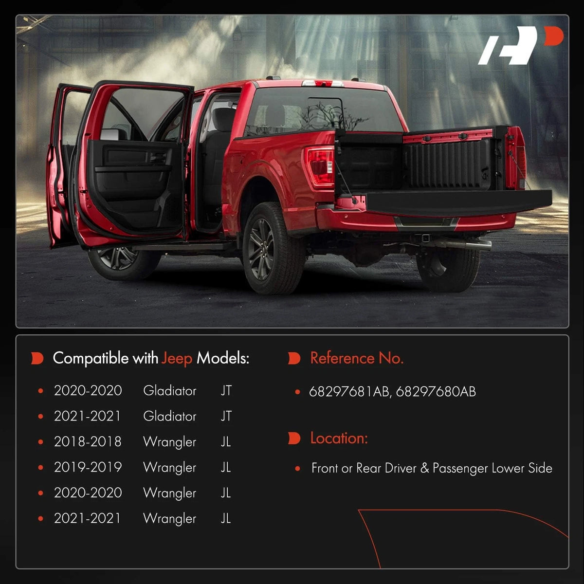 Door Hinge Assembly for Jeep JL Series (2018–2023)