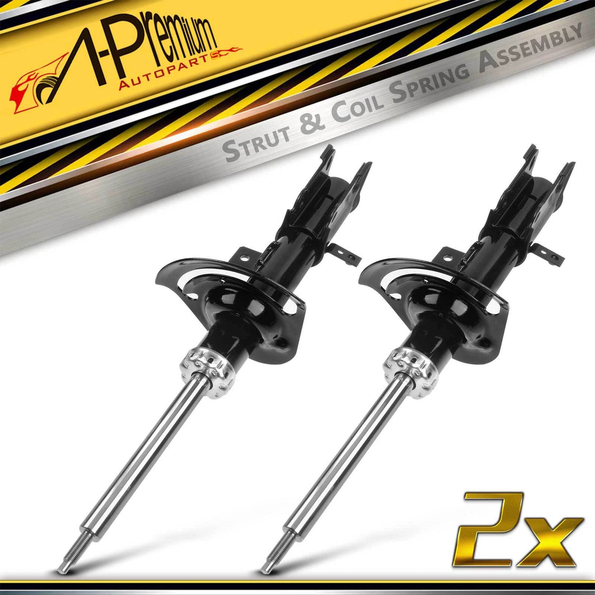 Set of 2 Front Shock Struts for Chrysler Sebring (2011–2014) Dodge Avenger (2008–2014) - 71130, 71131, 72332, 72333