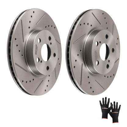 Front Brake Rotors Pair for Toyota Corolla (2009–2019) Pontiac Vibe (2009–2010) S31505