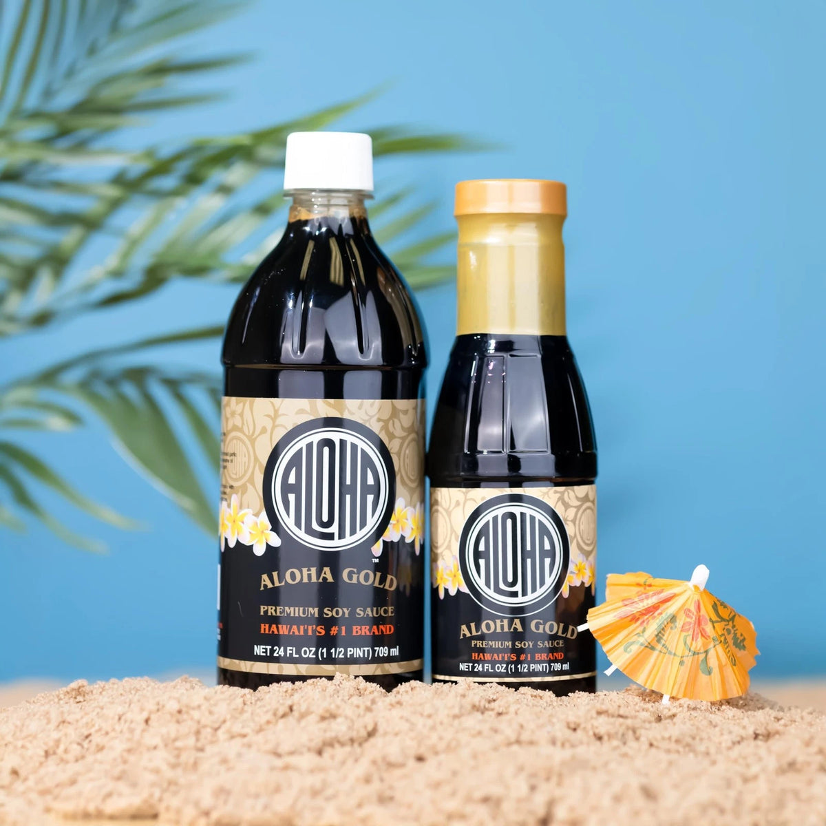 Aloha Shoyu Gold Premium Soy Sauce - Bold Flavor - 24 oz
