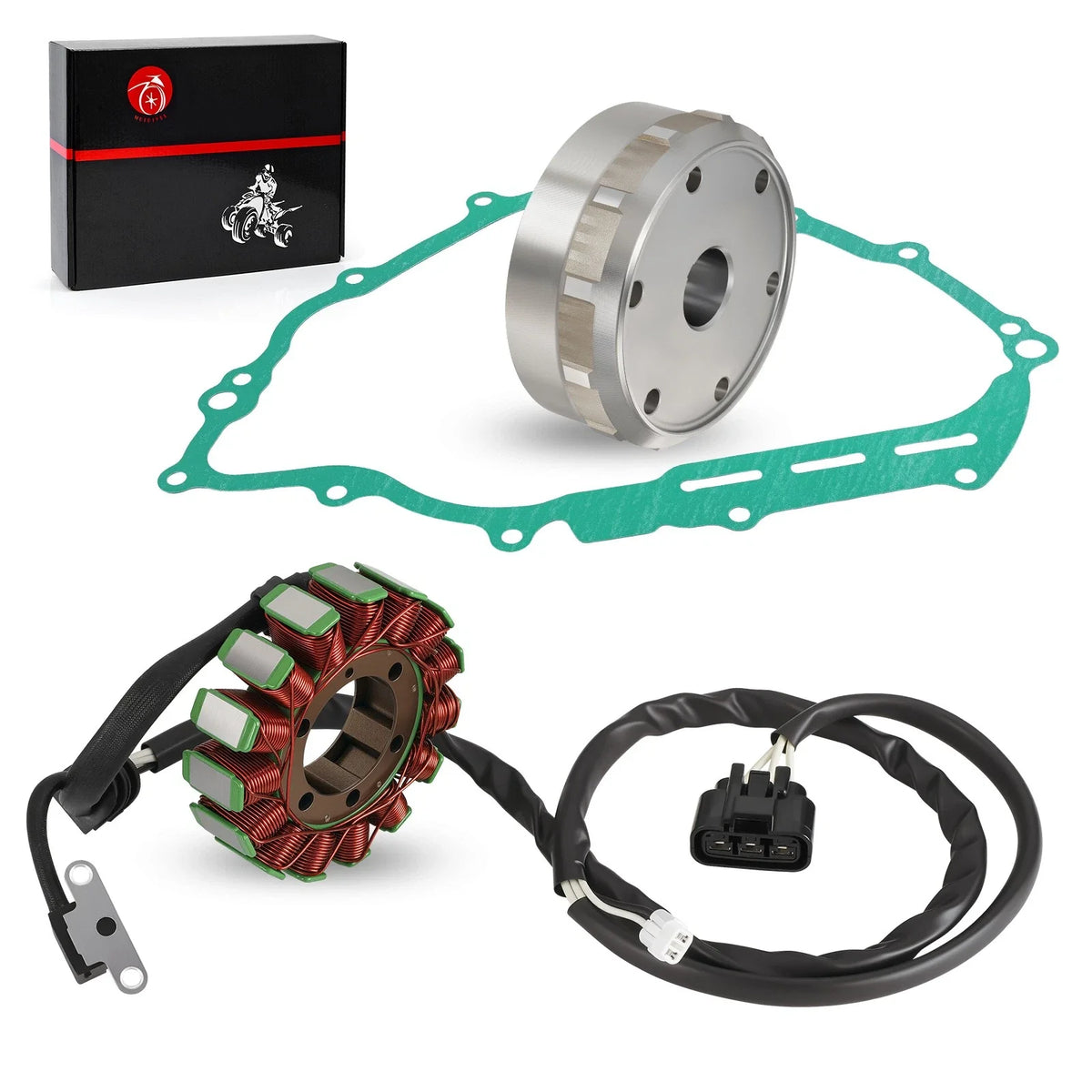 Flywheel Rotor Magneto + Stator + Gasket for Yamaha Grizzly 700 (2007–2008)