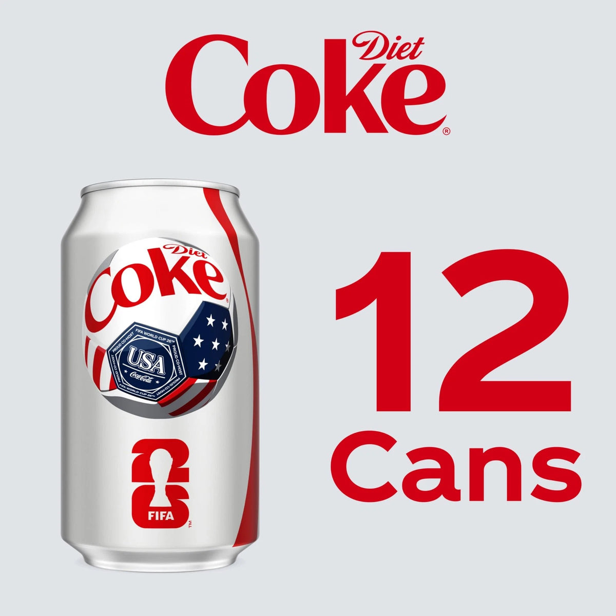Pack of 12 Diet Coke Soda Soft Drink Cans (12 fl oz)
