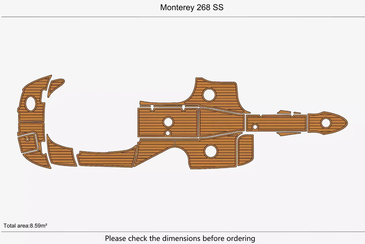 EVA Foam Teak Deck Floor Mat for Monterey 268 SS (2006)
