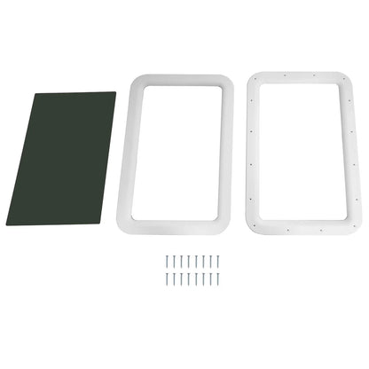 Tinted Glass RV Window Entry Door for Universal RV Trailer Camper (15"x24")