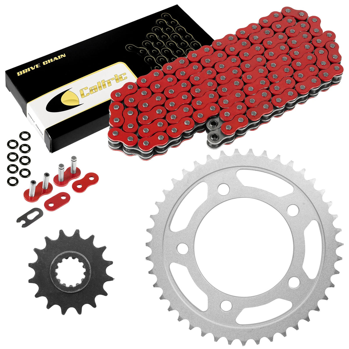Red O-Ring Drive Chain & Sprockets for Honda CBR900RR (1993–1995) EG1837FS120XO