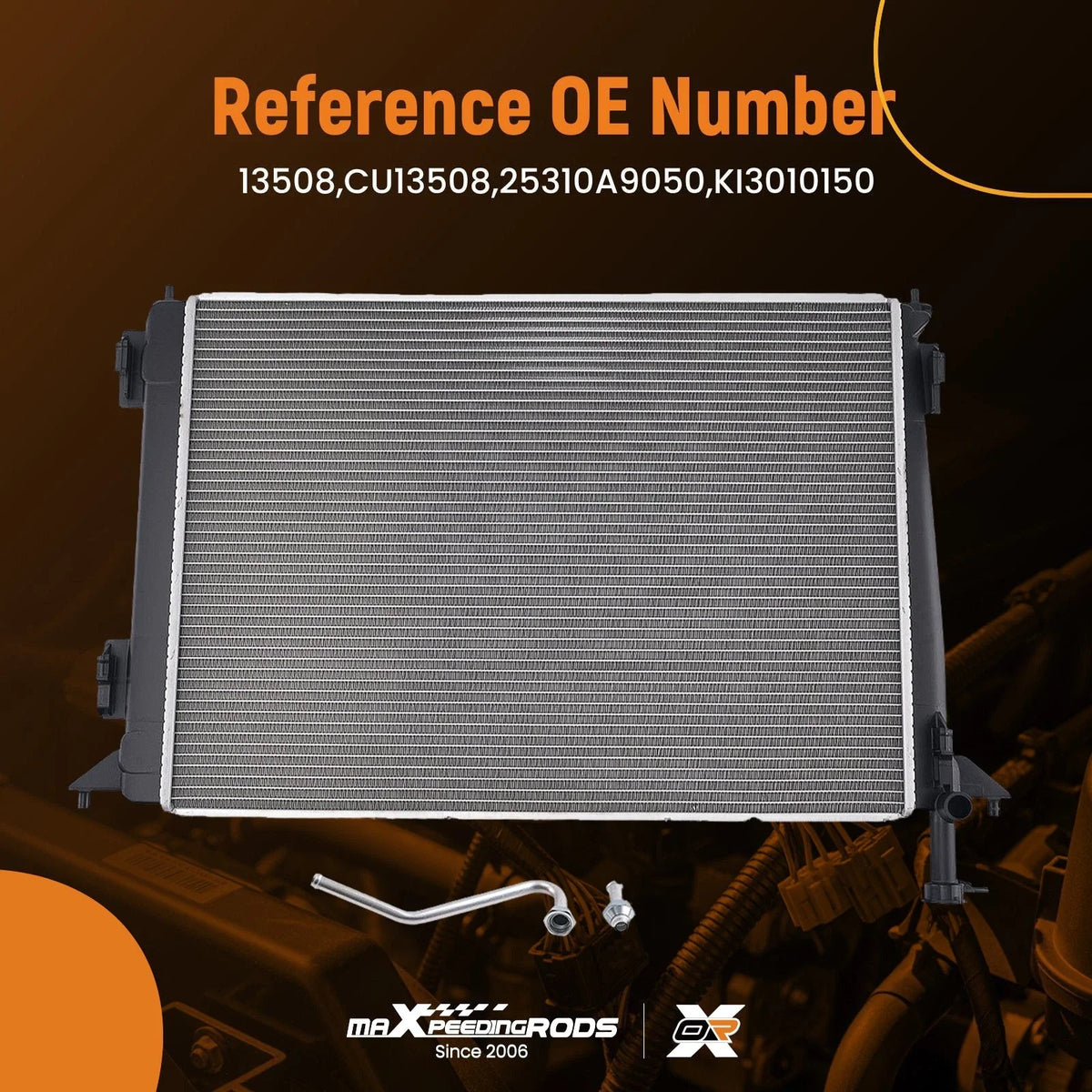 Coolant Radiator for Kia Sedona 3.3L V6 (2015–2021) Cross Flow