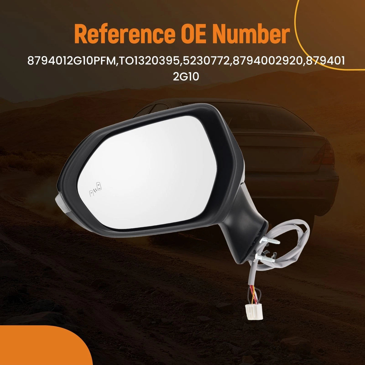Driver Heated Side View Mirror for Toyota Corolla SE/XSE (2019–2025) LGQKBT