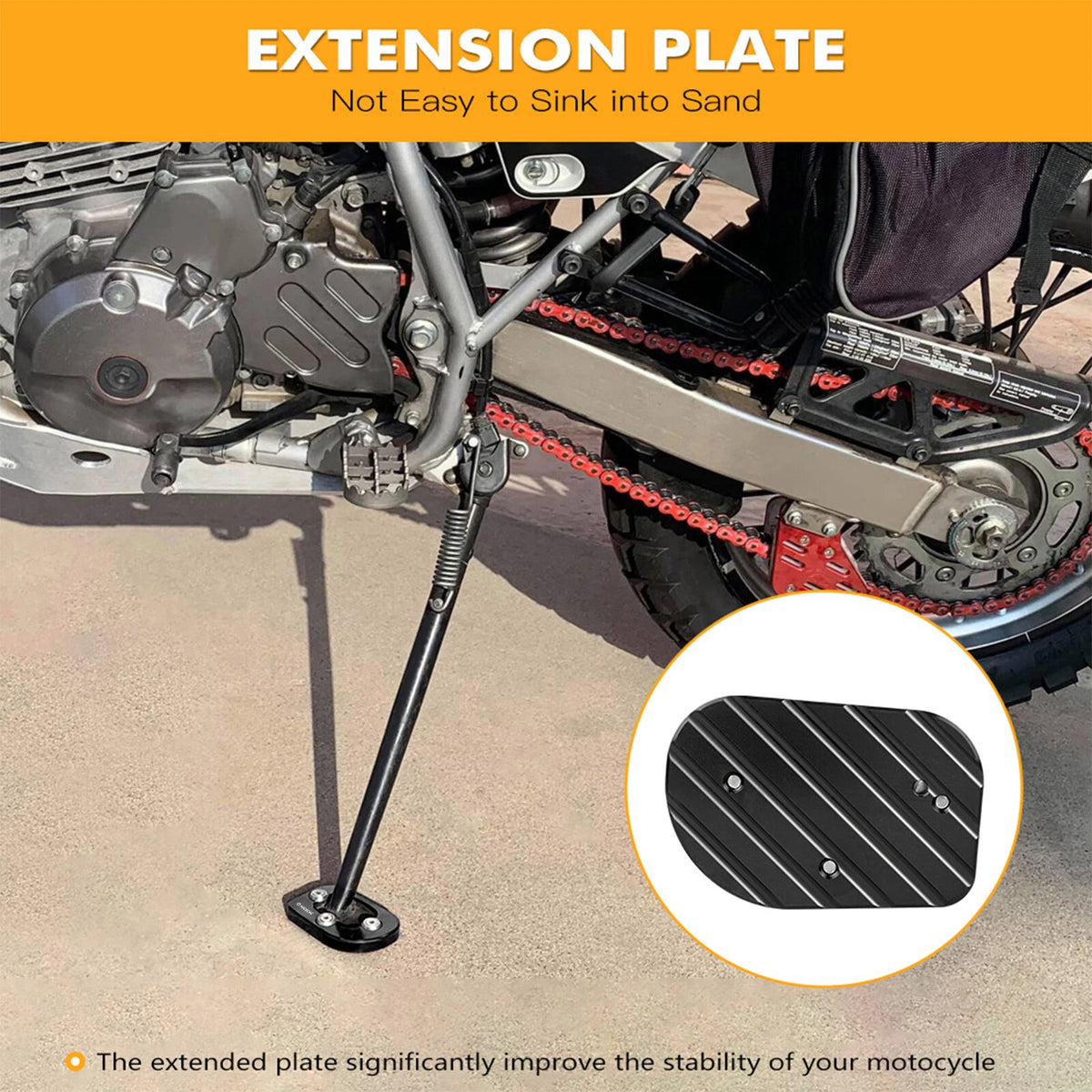 Side Stand Kickstand Extension Pad for Honda XR650L (1993–2025)