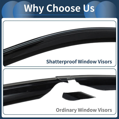 Window Deflectors for Chevrolet Trailblazer (2021) - Side Vent Visors Black