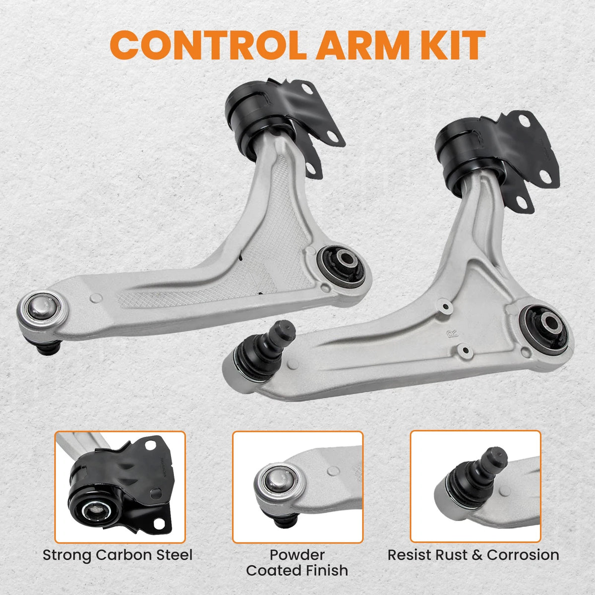 2Pcs Front Lower Control Arm w/Ball Joint Assembly for Ford Fusion (2013–2020)