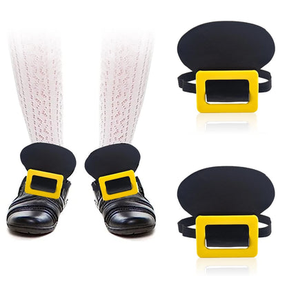 Colonial Shoe Buckles for Historical Costumes - Gold, Black