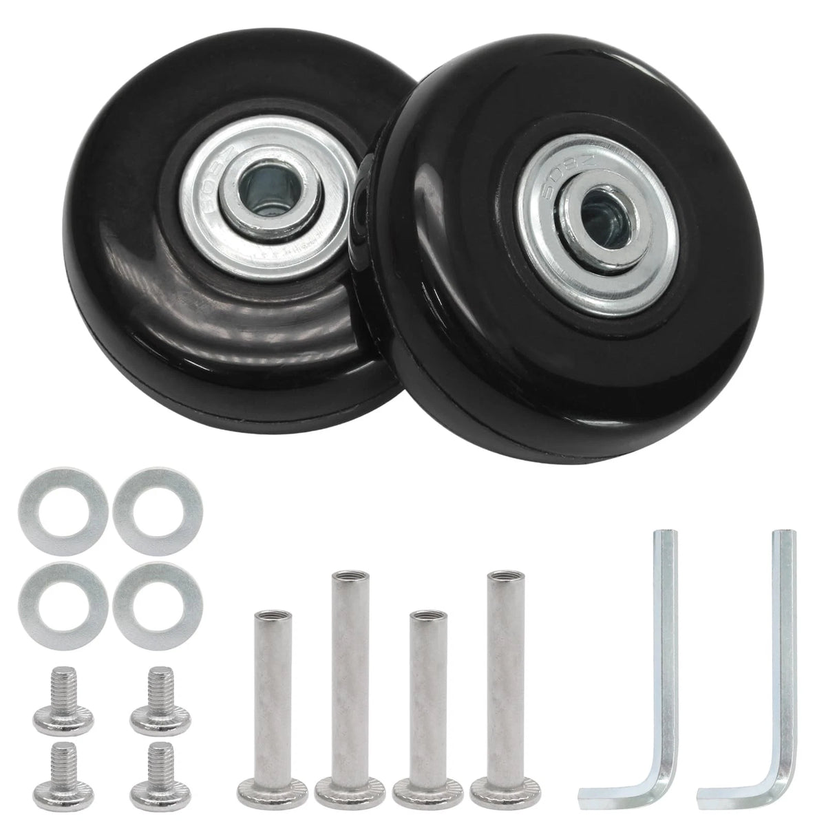 Luggage Wheels Replacement Set of 2 for Suitcase (45mm x 18mm)