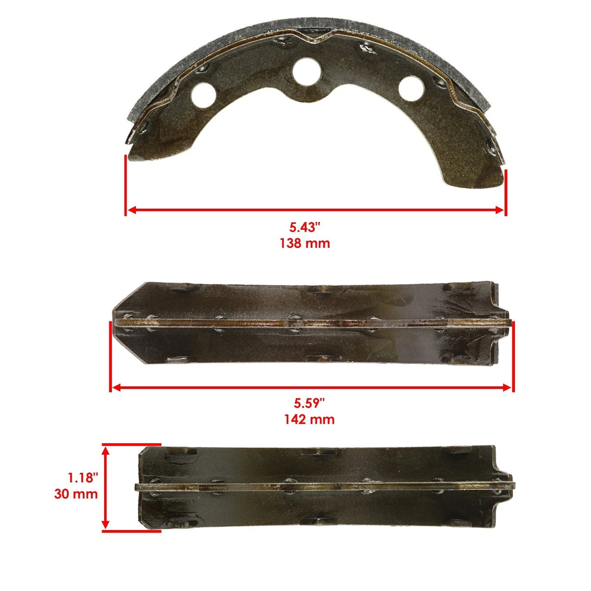 Brake Shoe for Club Car Precedent / Tempo / XRT 800 / XRT 850 (BS159 - VS)