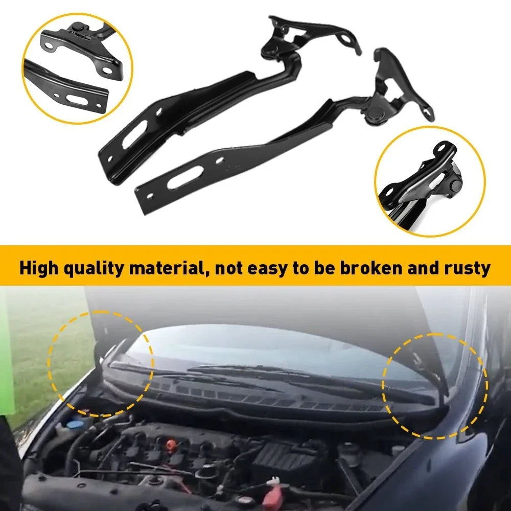 Hood Hinges Set of 2 for Honda Civic (2012–2015)