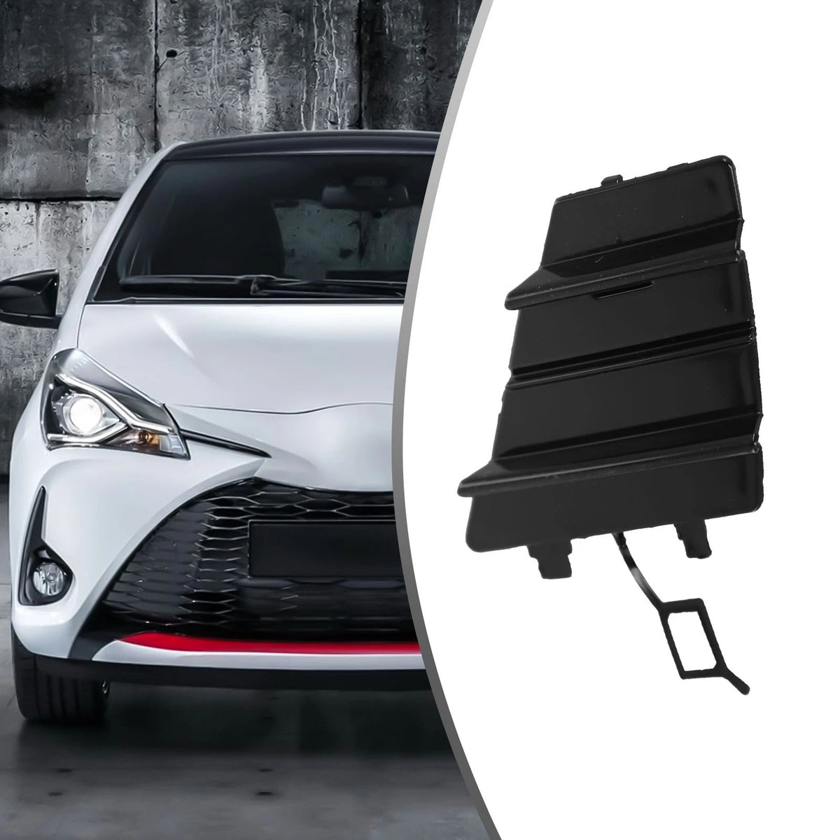 Bumper Tow Hook Eye Cover Cap for Toyota Yaris