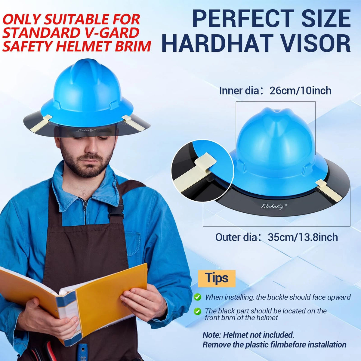 Set of 2 Hard Hat Sun Shades for V-Gard Full Brim (Standard)