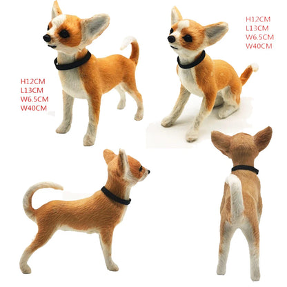 Chihuahua Dog Model for Dollhouse Decor (1:6 Scale)