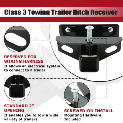 Rear Trailer Tow Hitch Receiver for Dodge Ram 1500/2500/3500 (2003–2018)