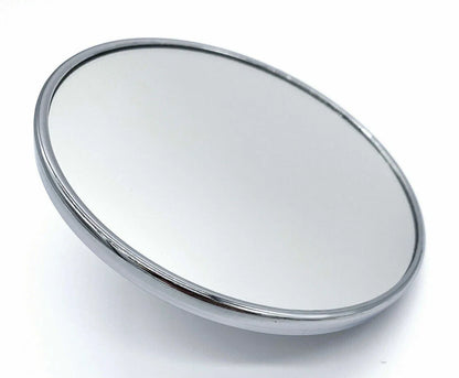 Side Rear View Mirrors Pair Flat 5in Chrome Ribbed Back for Toyota (2005–2015)