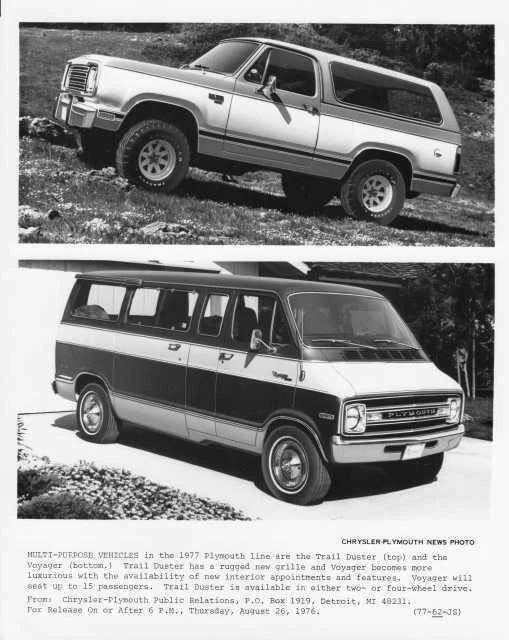 Press Photo for Plymouth Trail Duster Voyager (1977)