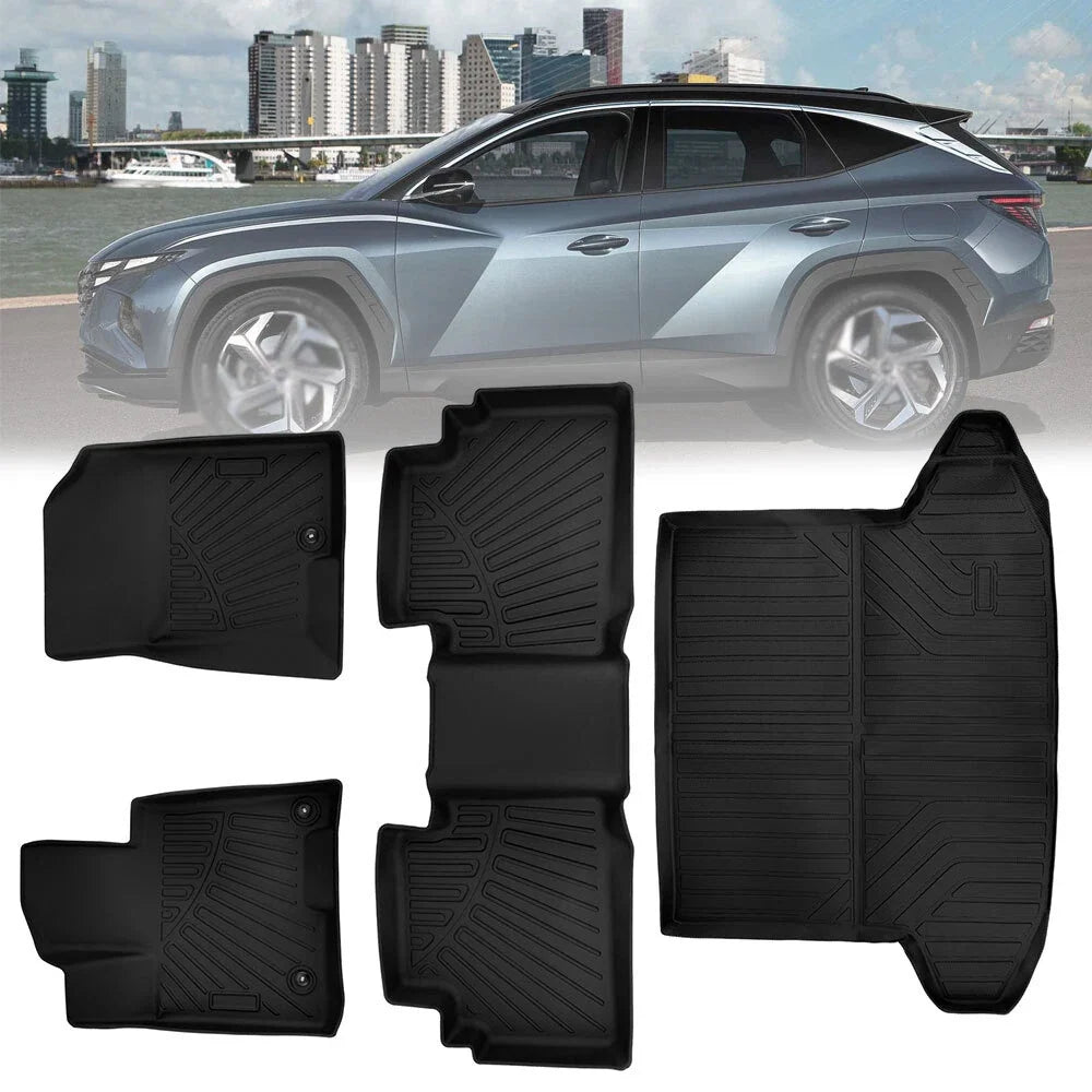 Set of 4 All Weather Floor Mats Trunk Cargo Liner for Hyundai Tucson (2022–2025)