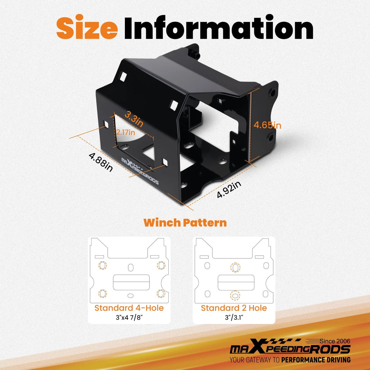 Winch Mount for Scrambler 850 1000 XP (2013–2026) S7O8WU