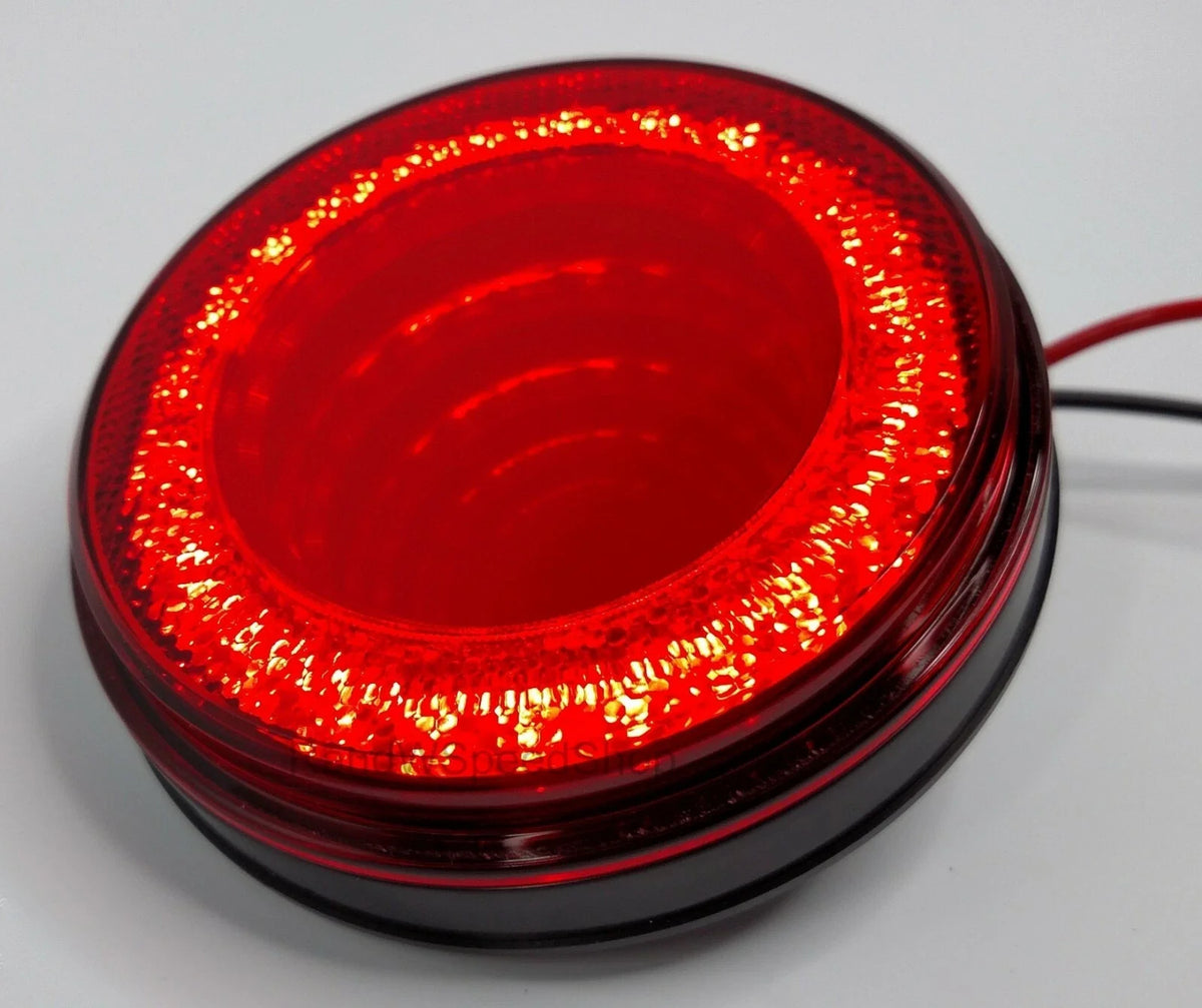 Stop Light Pair 4in Red LED Red Lens for Mitsubishi Mirage (2004–2012)
