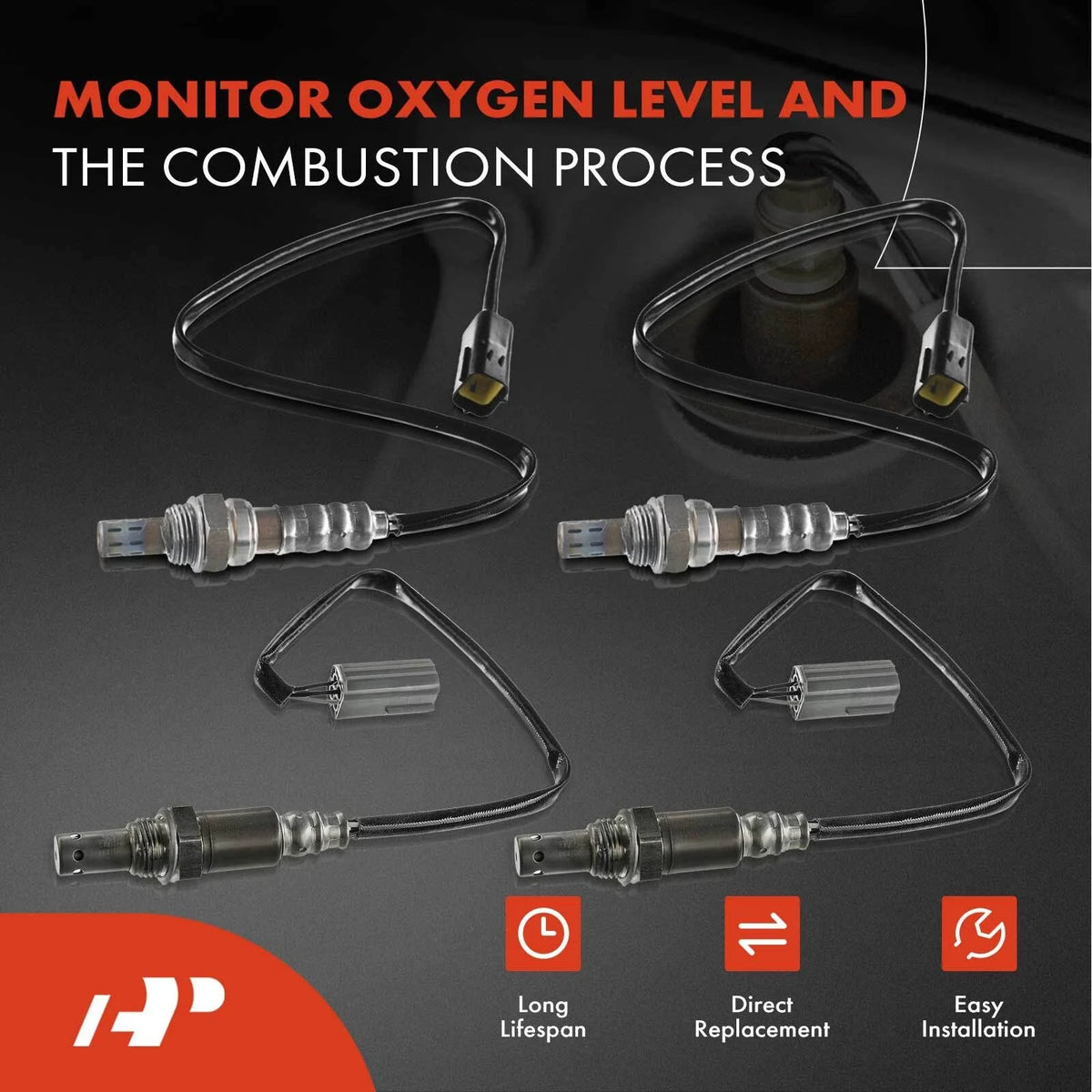 Set of 4 O2 Oxygen Sensors for Nissan GT-R (2009–2021)