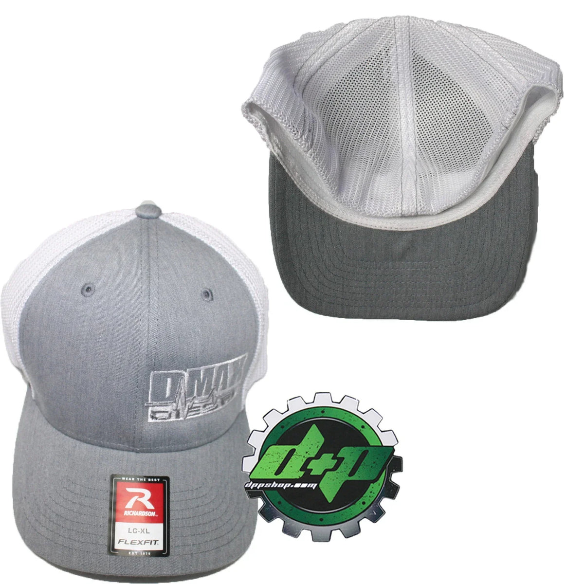Dmax Duramax Truck Hat Richardson 110 Gray Denim White Mesh L/XL