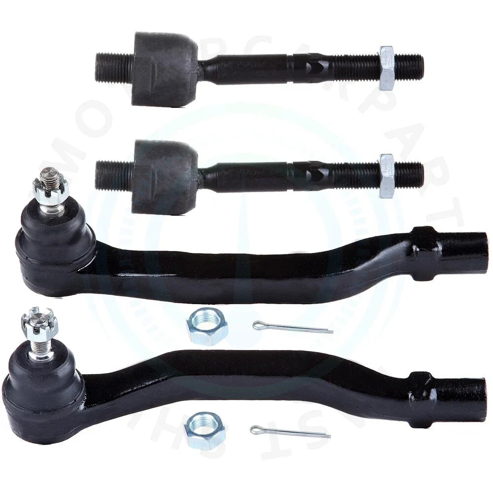 Set of 4 Front Inner & Outer Tie Rod Ends for Honda Accord (1998–2002)