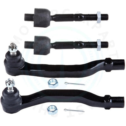 Set of 4 Front Inner & Outer Tie Rod Ends for Honda Accord (1998–2002)