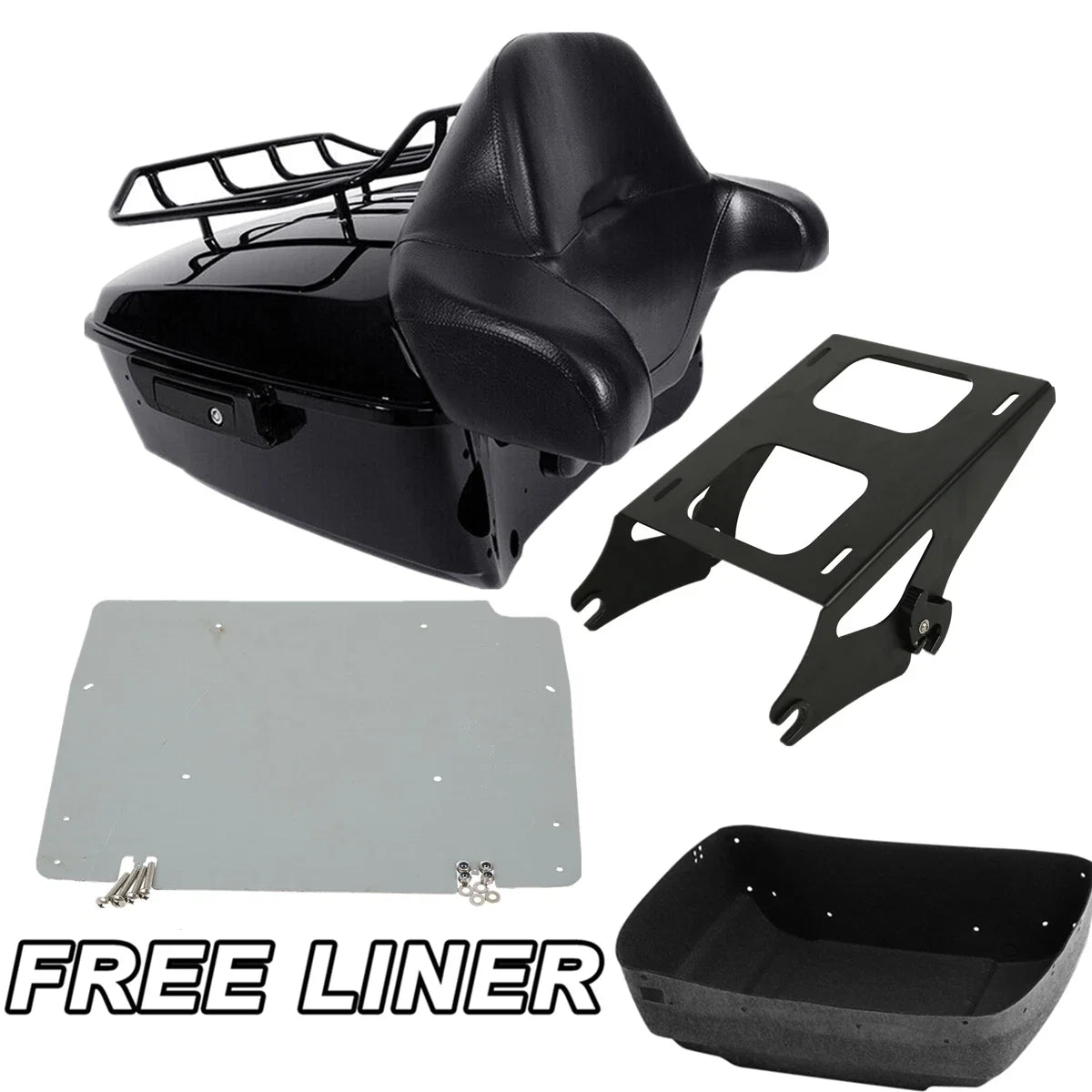 Trunk Pad Mount Top Rack Plate for Harley Touring Glide (2014–2023)
