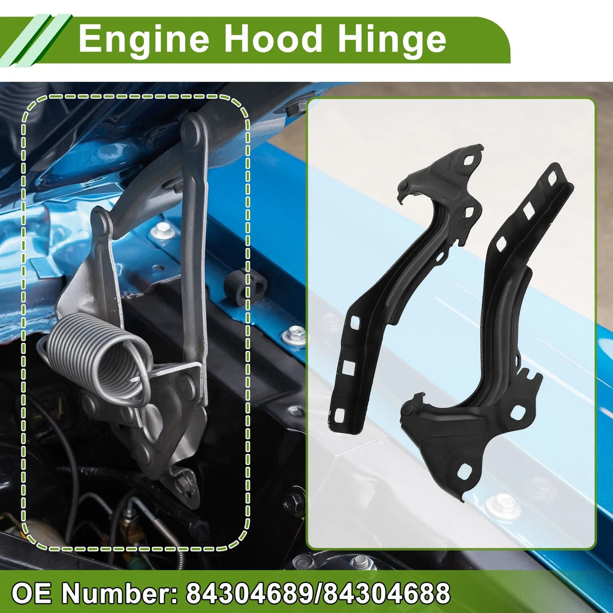 Hood Hinges for Chevrolet Cruze (2016–2019) No. 84304689, 1 Pair