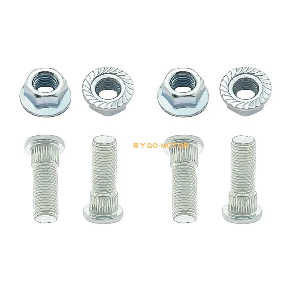 Set of 4 Front Wheel Studs & Nuts for Polaris Trail Blazer 250 330 Trail Boss 330